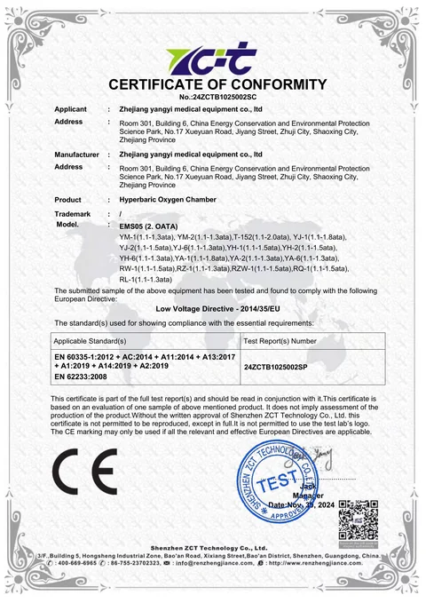 Certificado de conformidad — Directiva de baja tensión 2014/35/UE