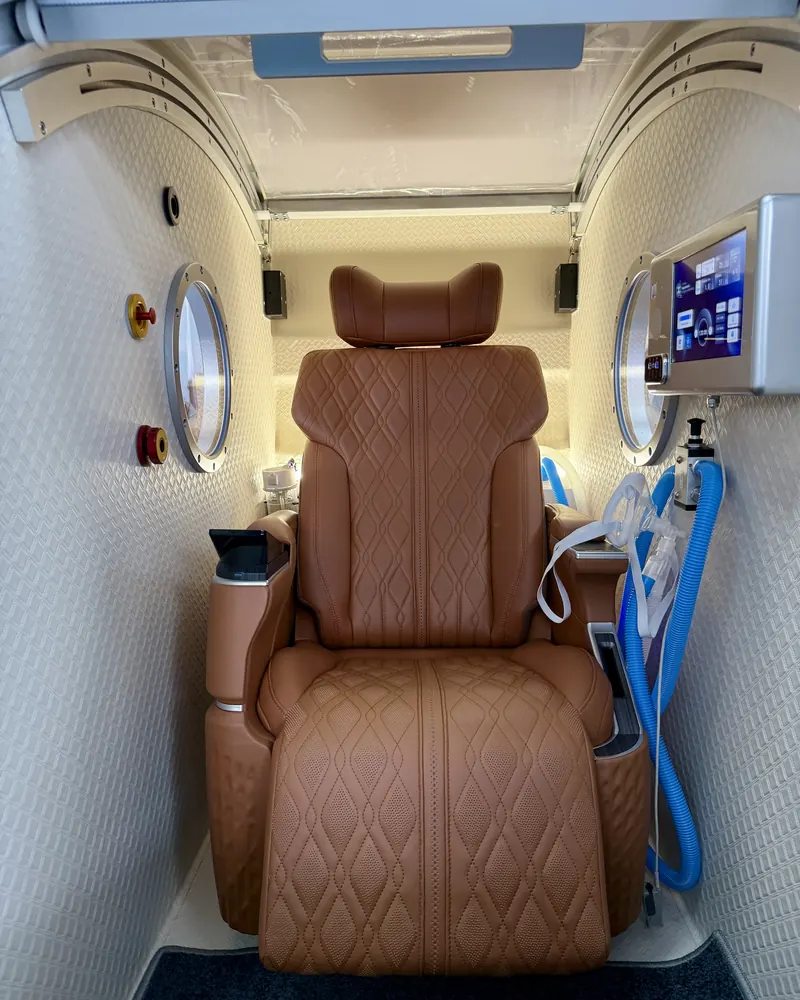 Tan NAPA seat inside ORION