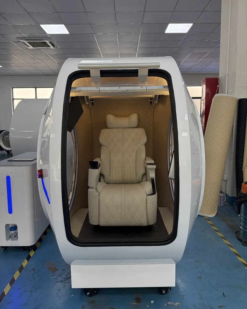 White VISTA with the door open on our factory floor