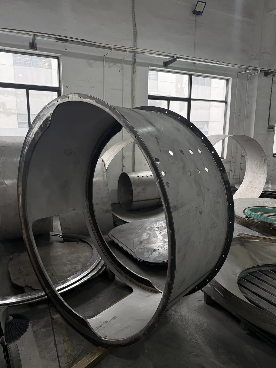 LUMEN central body in raw steel before finishing