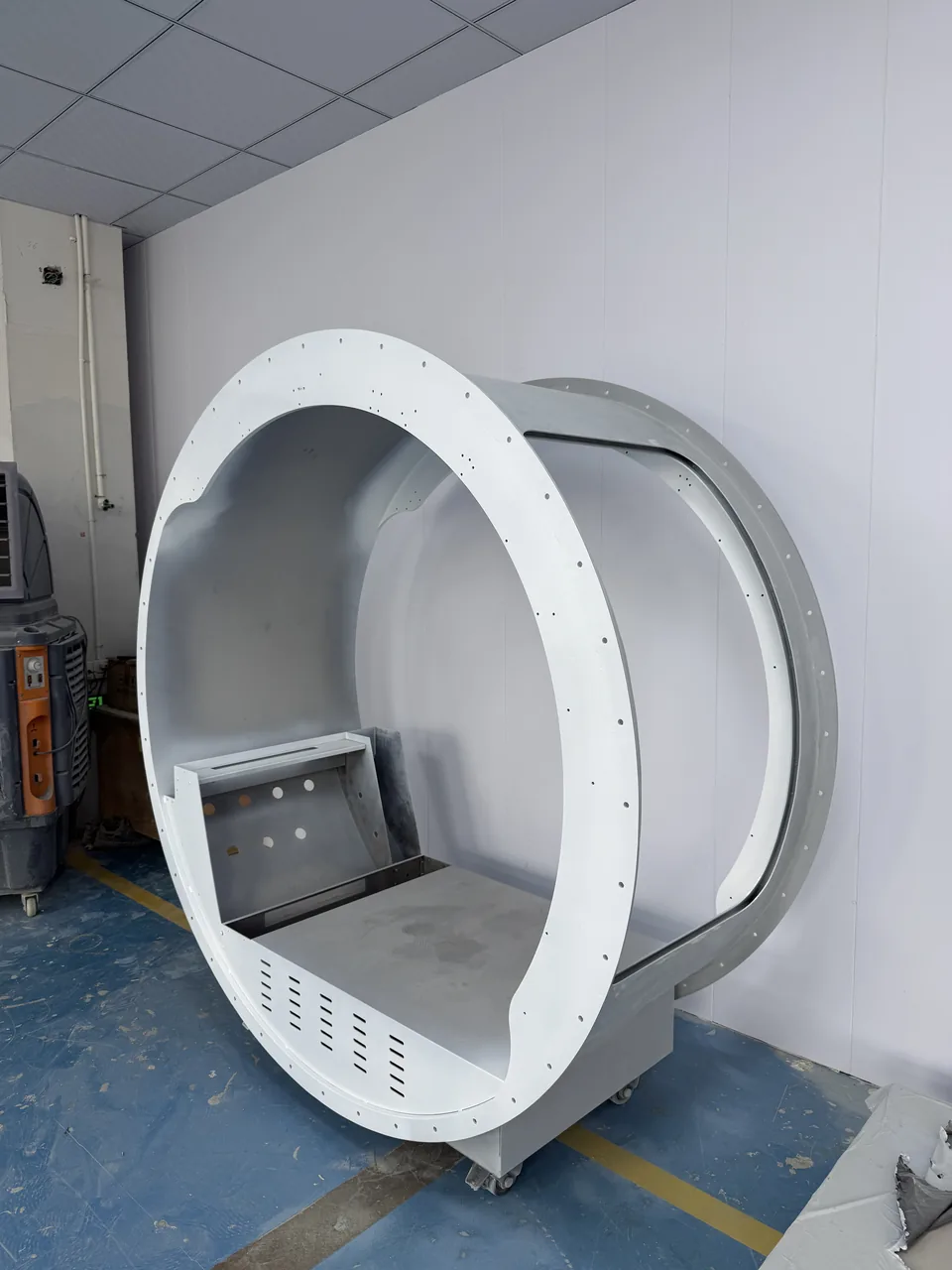 Light grey LUMEN shell after painting, before the windows go in