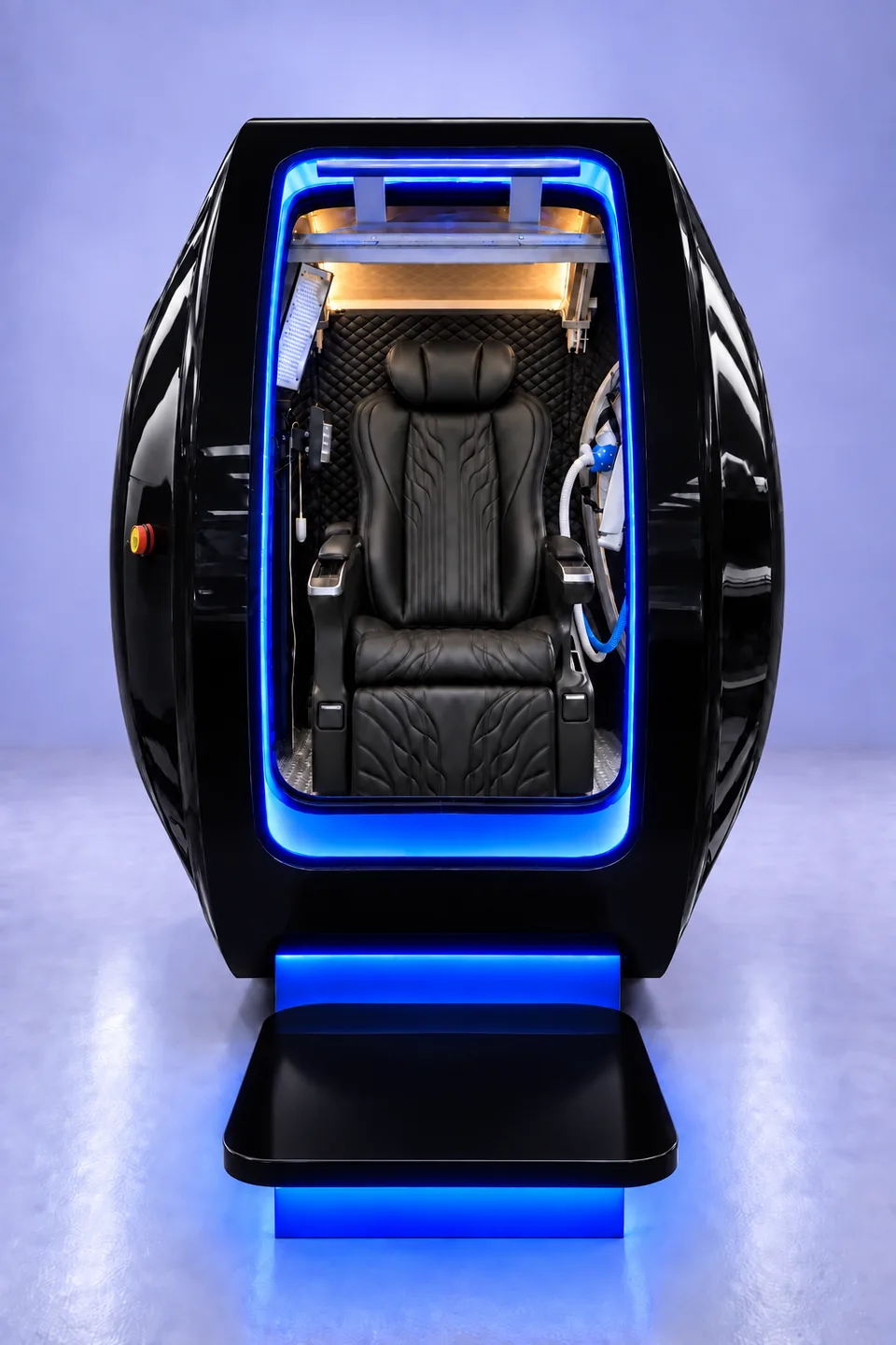 LUMEN in Black — with illuminated step