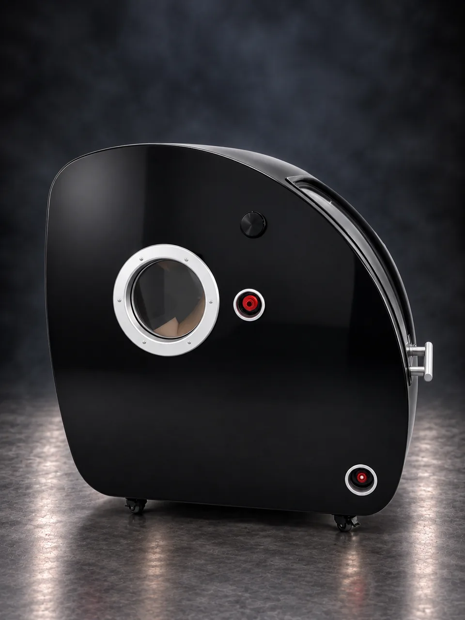ORION COMPACT en negro — lateral, puerta cerrada