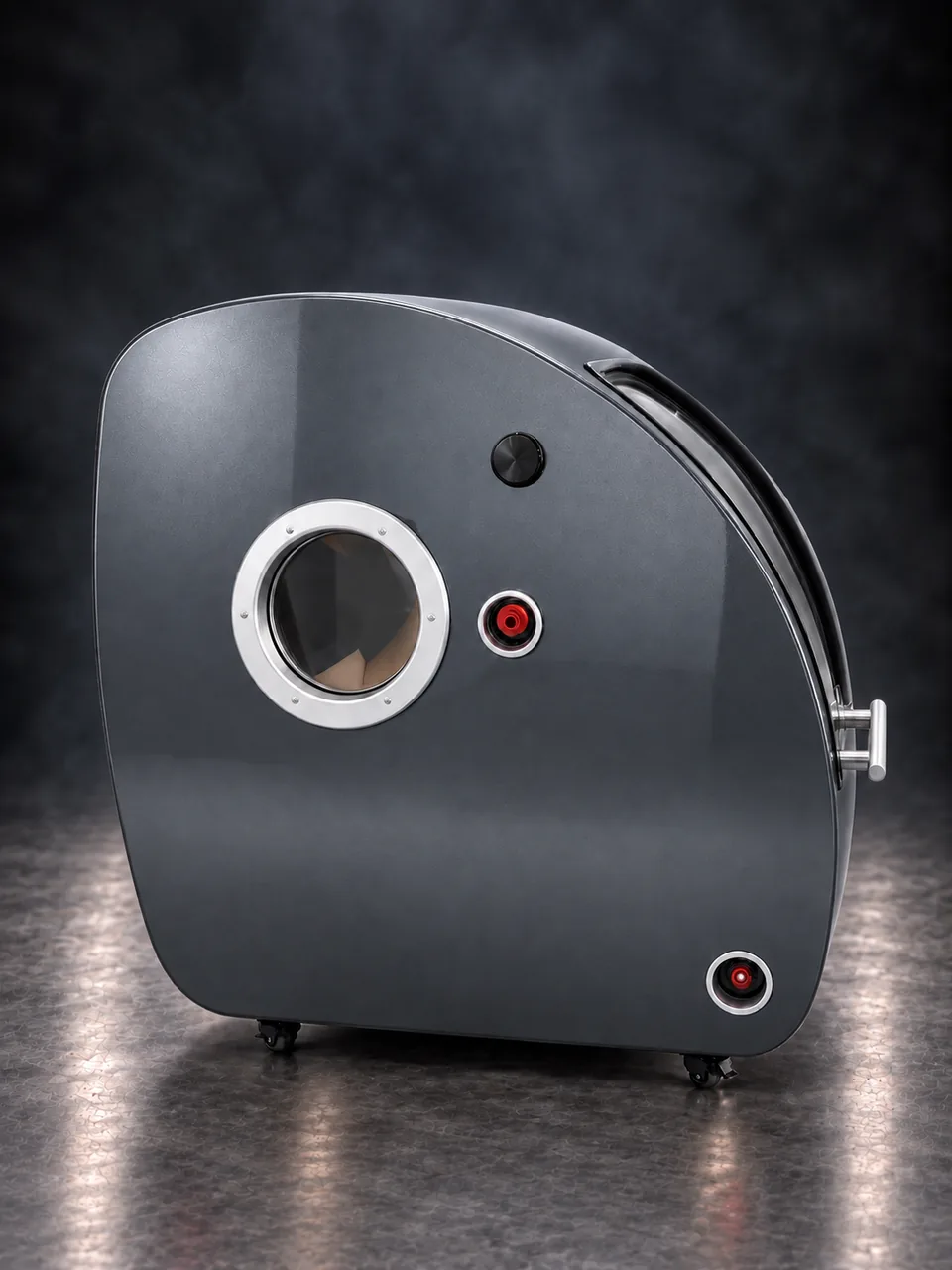 ORION COMPACT en gris oscuro — lateral, puerta cerrada