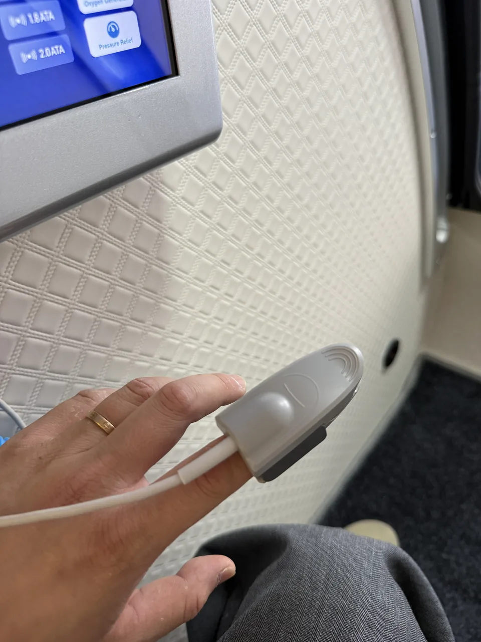 Fingertip pulse oximeter inside ORION