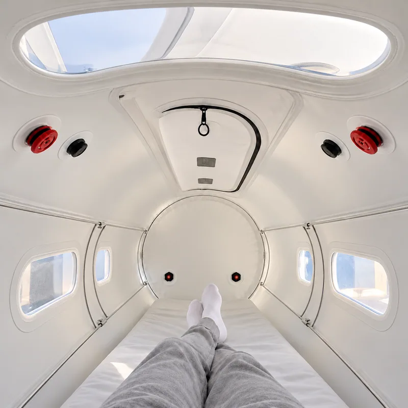 Interior of COVE Ø 100, looking in