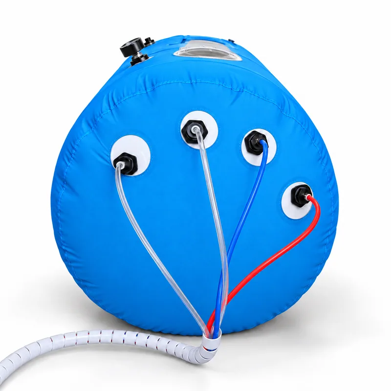 End view of COVE Ø 80, blue cover