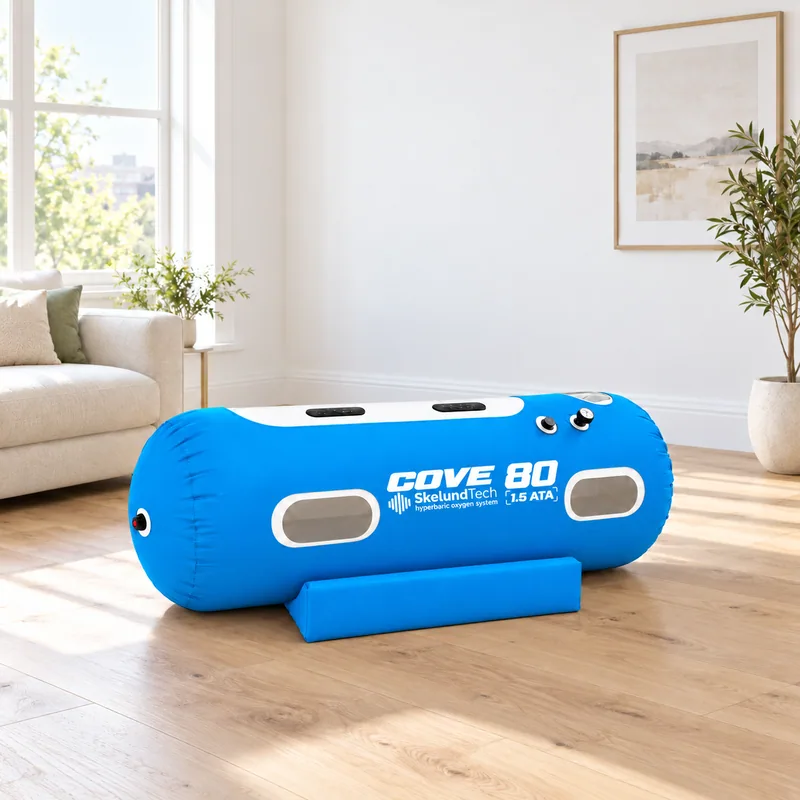 COVE Ø 80, blue cover, in a home room