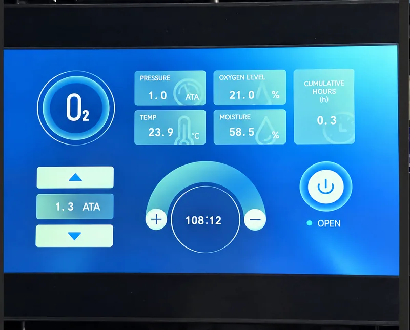 Touchscreen control, close-up