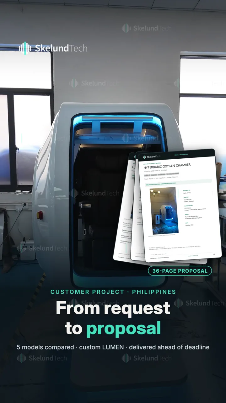 De la solicitud a la propuesta: Un proyecto de cámara hiperbárica en Filipinas | SkelundTech Case Study